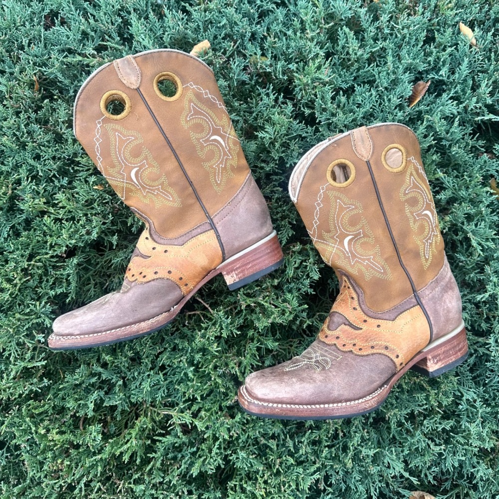 Ranchers Boots Co. Square Toe Western Boots Women's Size Size 22 US Size 5 Tan - Picture 4 of 15